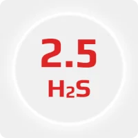 Сероводород (H2S) 2.5 (99,5%) в баллоне 40л (24кг)  соединение G3/4 (DIN 9)