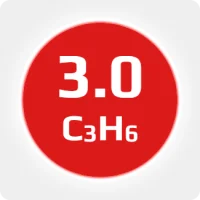 Пропилен (C3H6) 3.0 (99,9%) в баллоне 2л (0,8кг) соединение W21,8х1/14'' LH (DIN1)