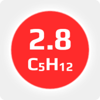 Неопентан (neo-C5H12) 98% в стальном баллоне 2л (1 кг),вентиль латунь.